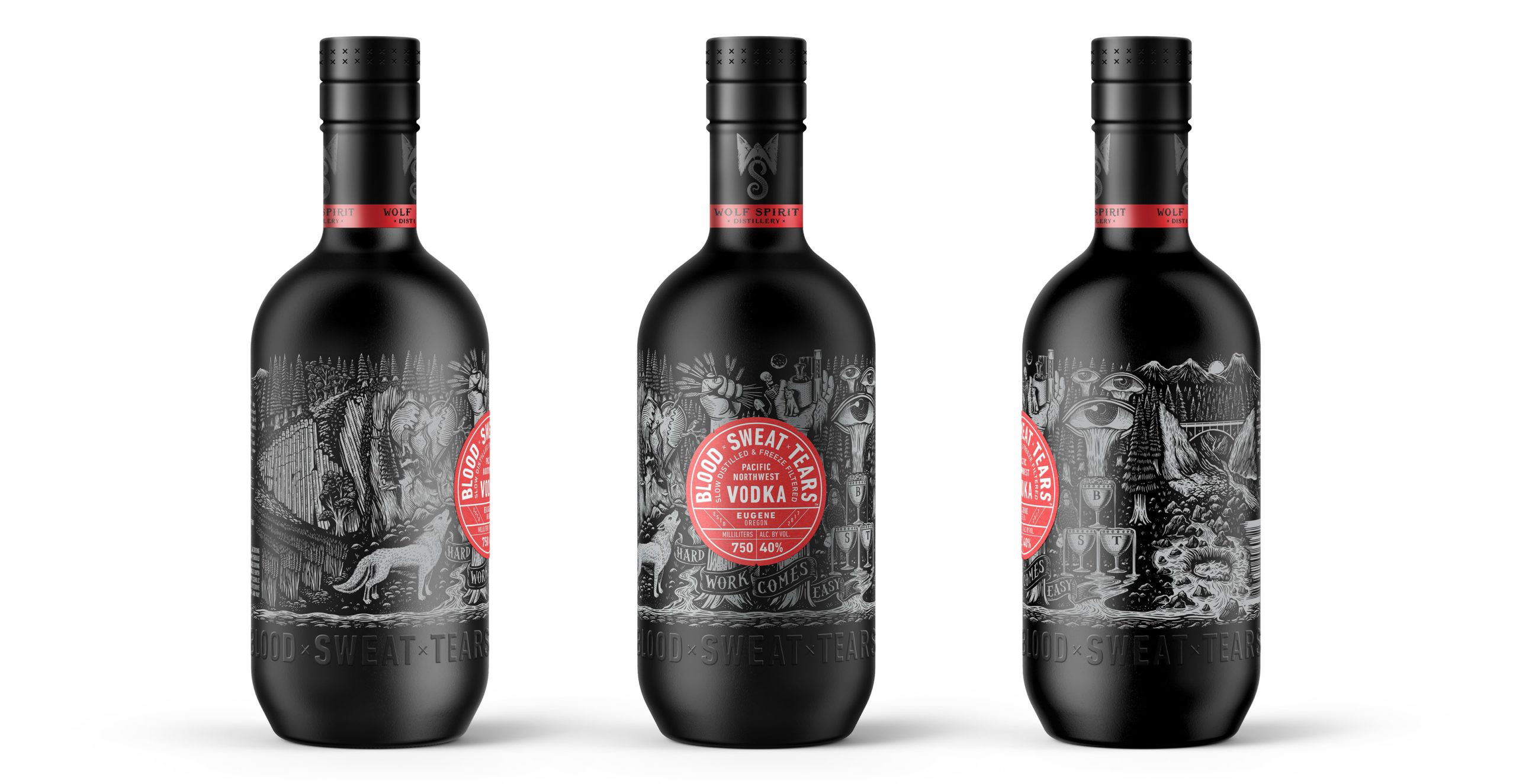 Blood x Sweat x Tears Vodka Packaging Design from Moxie Sozo