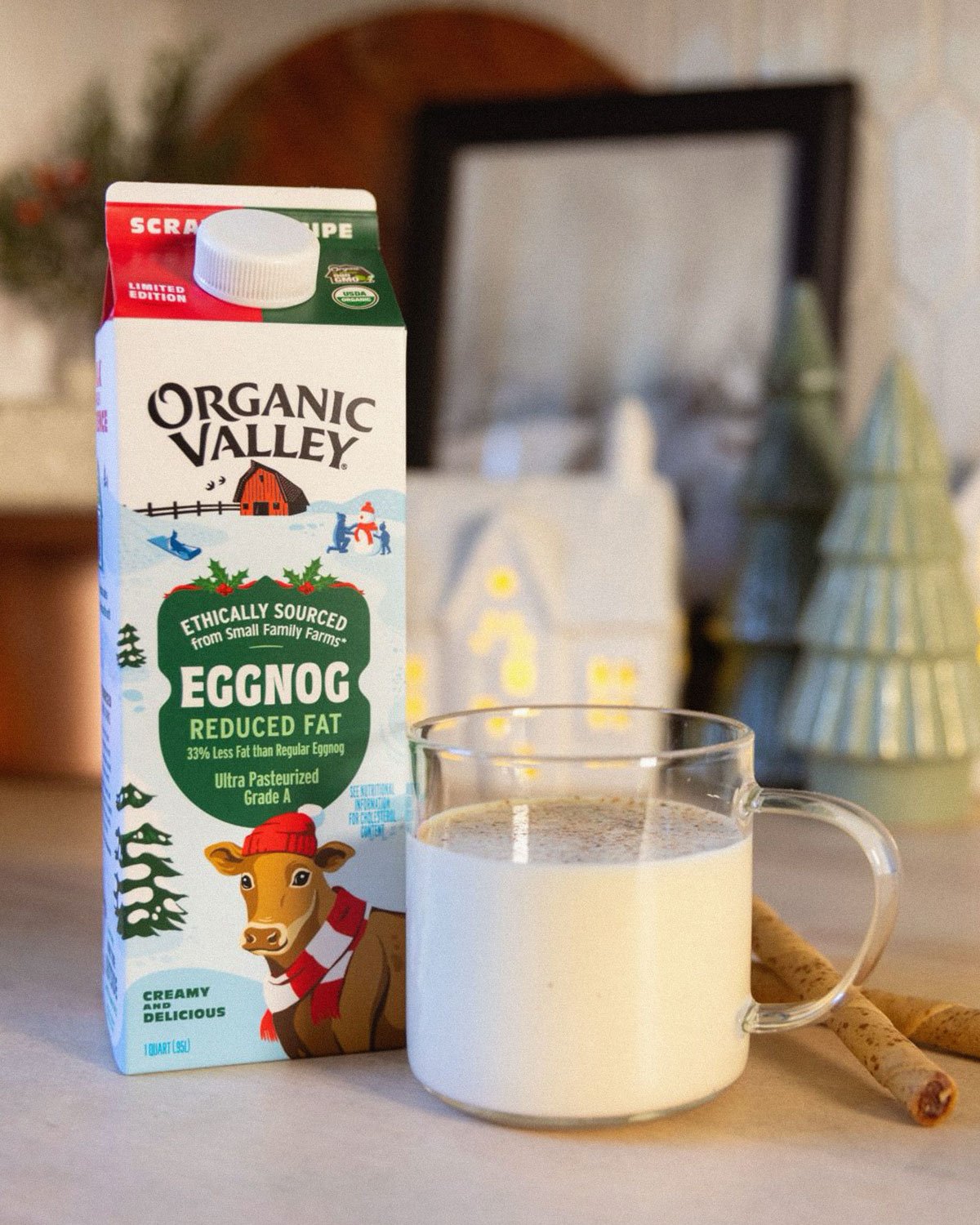 Organic Valley Launches a Revamped and Redesigned Reduced Fat Eggnog